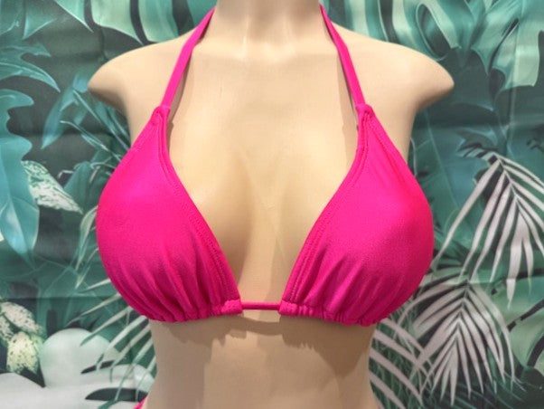 Lyla Triangle Top Hot Pink Glisten