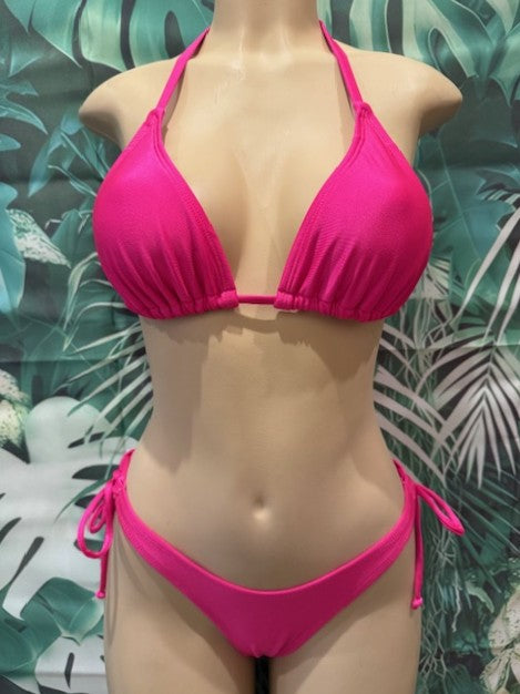 Lyla Triangle Top Hot Pink Glisten