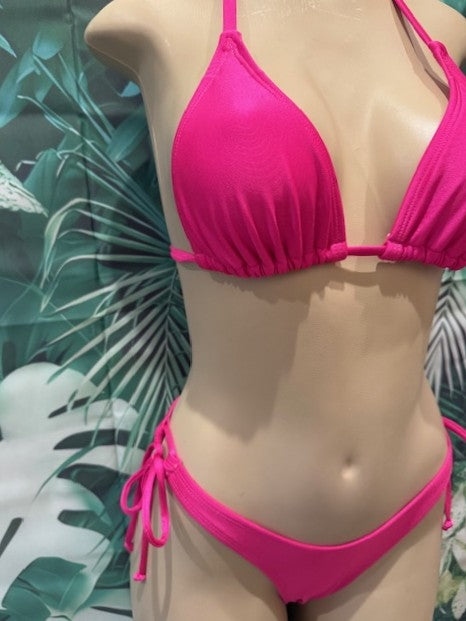 Lyla Triangle Top Hot Pink Glisten
