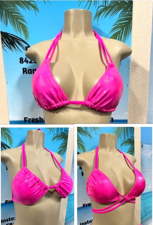 Layla Triangle Top Hot Pink Fantasy