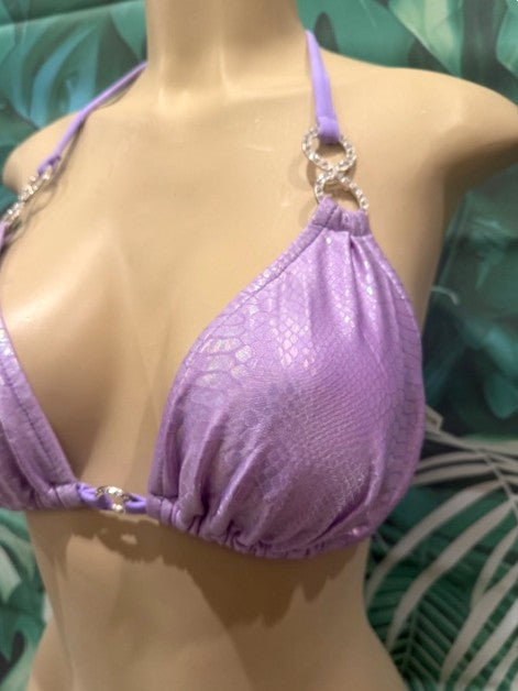 Lyla Triangle Top Lavender Cobra Crystal Rings