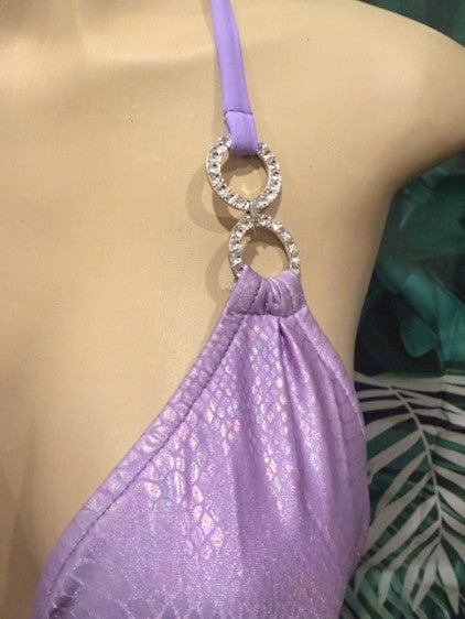 Lyla Triangle Top Lavender Cobra Crystal Rings