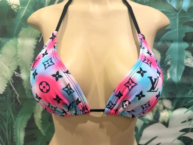 Lyla Triangle Top LV Blue Pink