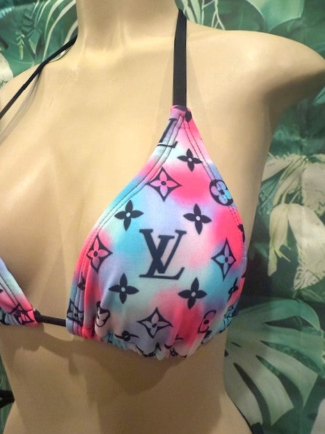 Lyla Triangle Top LV Blue Pink
