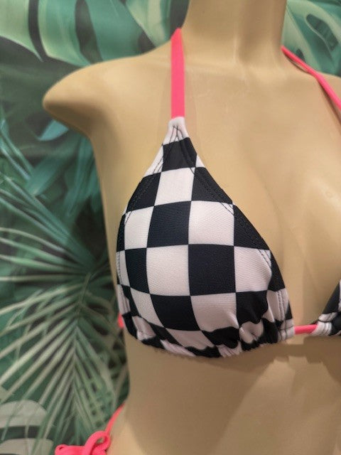 Lyla Triangle Top Nascar Flag Electric Coral