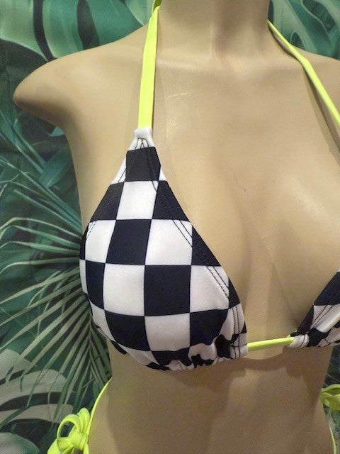 Lyla Triangle Top Nascar Flag Electric Yellow