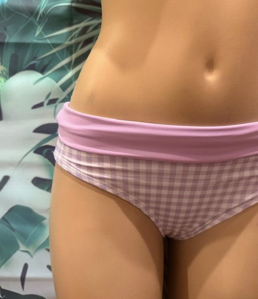Malibu Banded Bottoms Purple Cowgirl Gingham