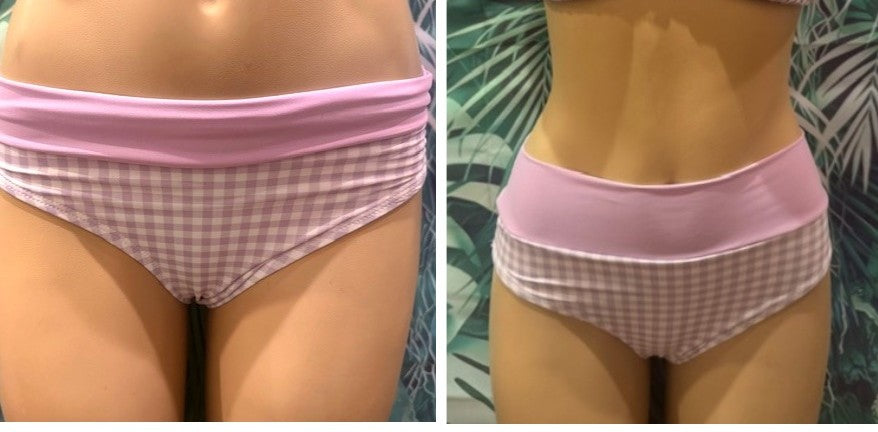 Malibu Banded Bottoms Purple Cowgirl Gingham