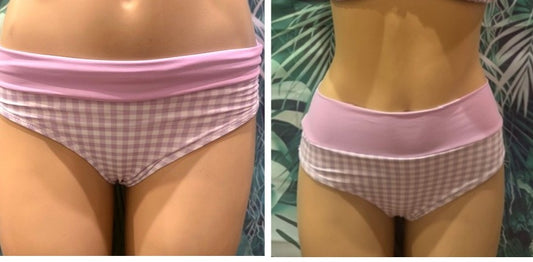 Malibu Banded Bottoms Purple Cowgirl Gingham