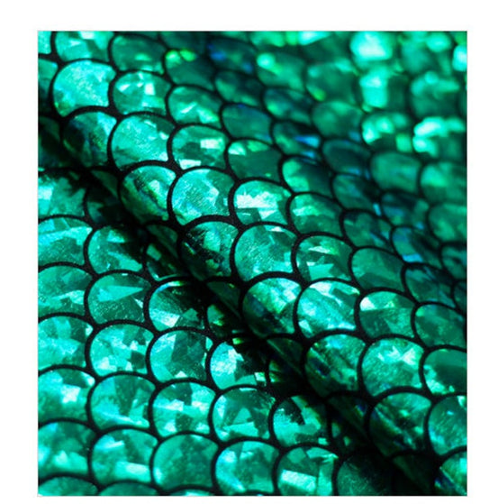 SALE Lola Double String Bikini Top with X Back Green Black Mermaid Hologram