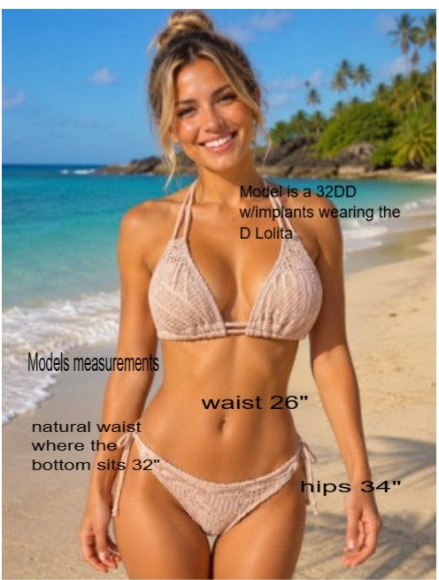 Cabo Tie Side Bottoms Mermaid Nude Net