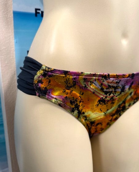 Paradise Bikini Bottoms Oil Slick Metallic