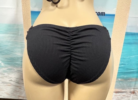 Paradise Bikini Bottoms Black Ribbed