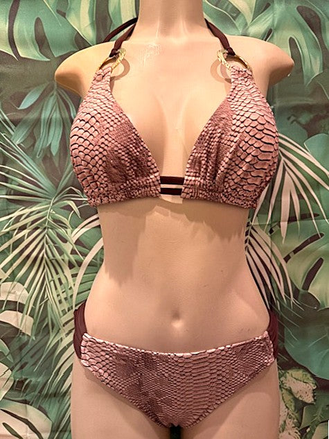 Lolita Double String Bikini Top Sedona Snakeskin