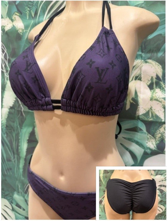 Paradise High Bottoms LV Eggplant