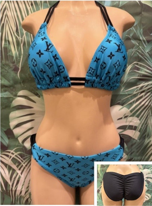 Paradise High Bottoms LV Turquoise Black