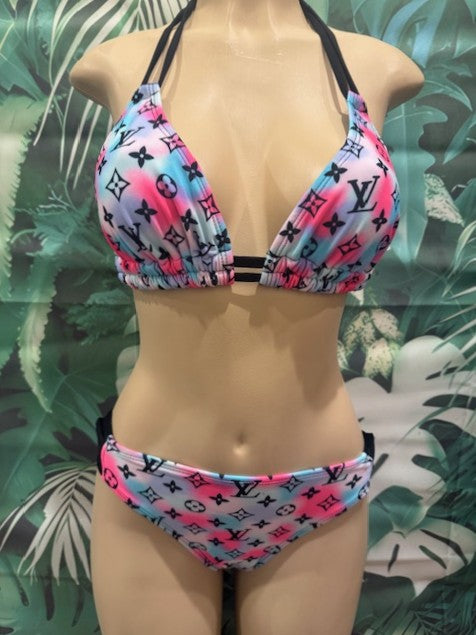 Paradise High Bottoms LV Blue Pink