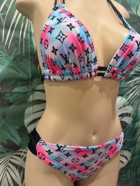 Paradise High Bottoms LV Blue Pink