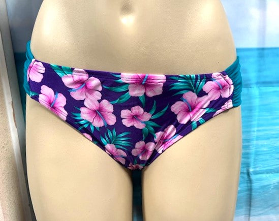 Paradise Bikini Bottoms Plum Plumeria