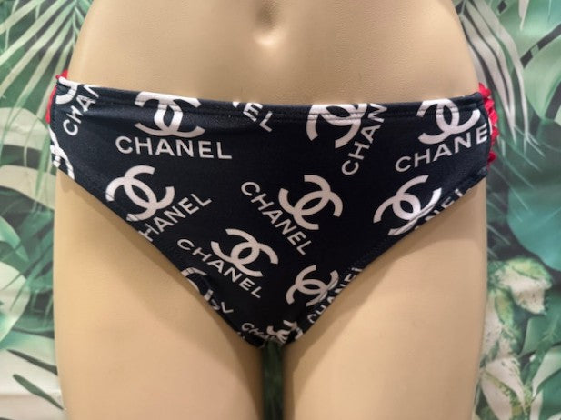 Paradise High Bottoms Designer CC Black White Red