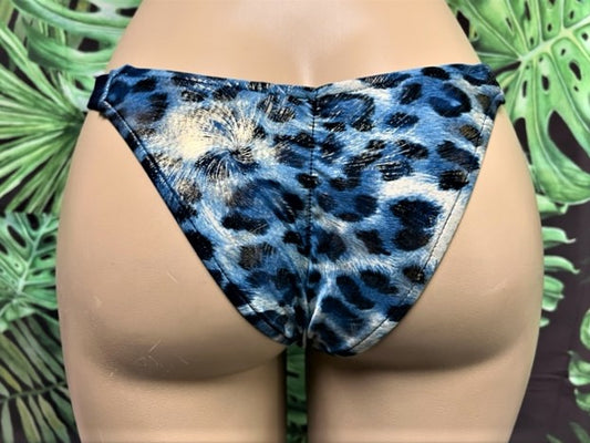 South Beach Bottoms Blue and Gold Leopard