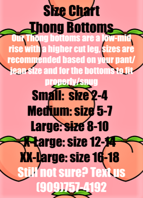 SALE Thong Bottoms Hot Coral