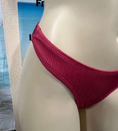 Thong Bottoms Brown Berry Ribbed