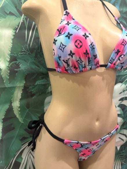 Tulum Thong Bottoms LV Blue Pink