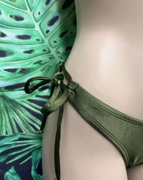 Thong Bottoms with Tie Sides Olive You