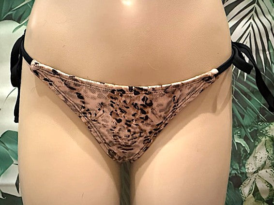Tulum Thong Bottoms To Tie Nakey Leopard