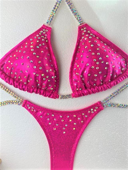 Nova Light Crystal Design on Barbie Sparkle Competition Bikini SET Pro Top and Fever Pro Bottoms