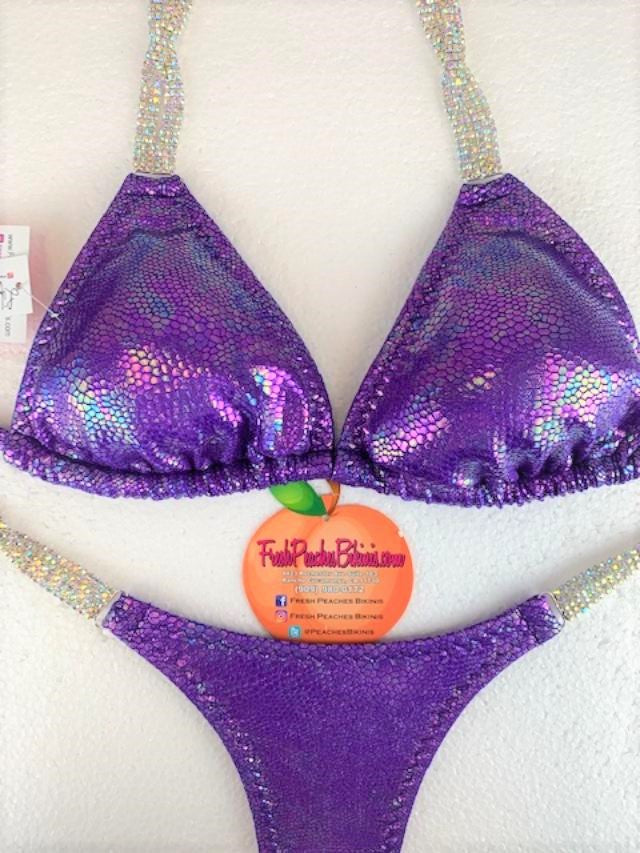Competition Bikini SET Pro Top and Butterfly Pro Bottoms Amethyst
