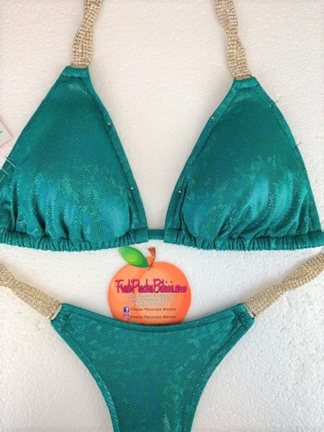 Competition Bikini SET Pro Top and Fever Pro Bottoms Jade