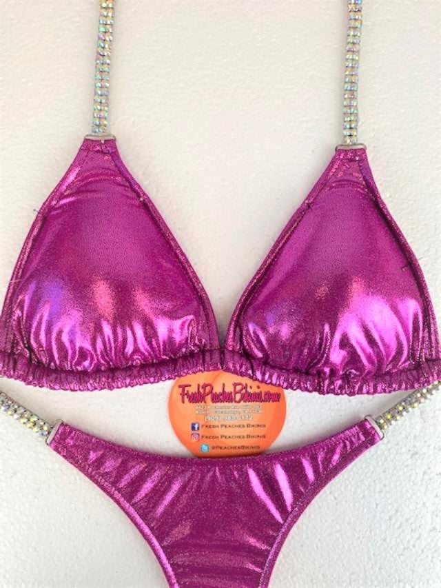 Competition Bikini SET Pro Top and Butterfly Pro Bottoms Fuchsia Pink