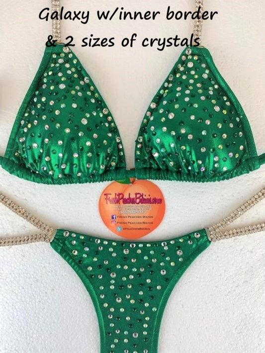 Kelley Green with Galaxy Crystal Design Competition Bikini SET Pro Top and Fever Pro Bottoms