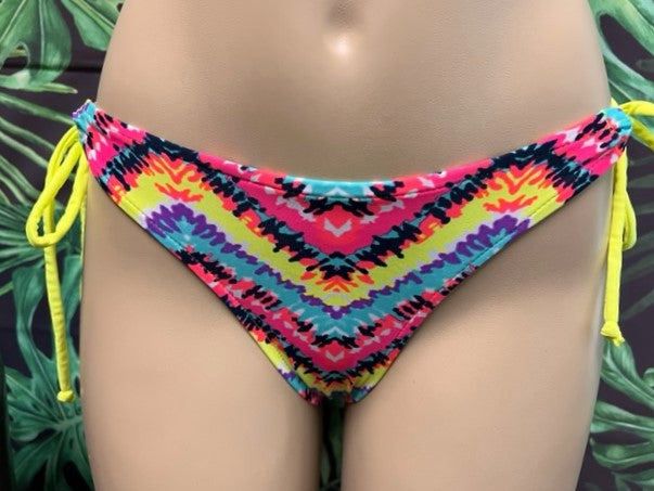 Cabo Tie Side Bottoms Neon Fireworks