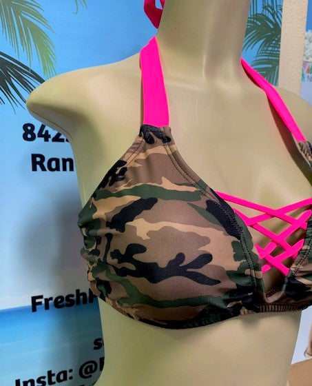 Britney Halter Army Camouflage and Hot Pink