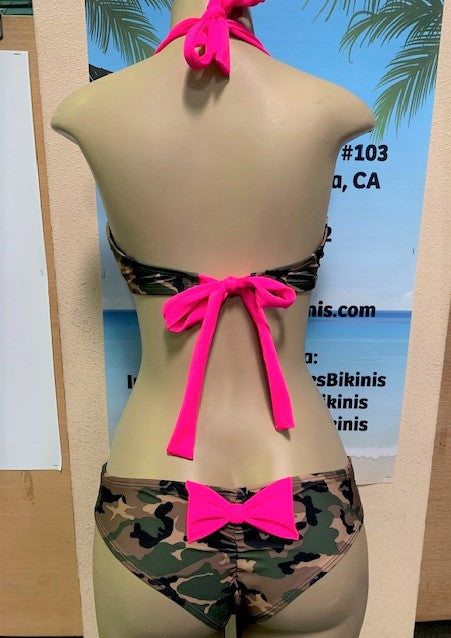 Britney Halter Army Camouflage and Hot Pink