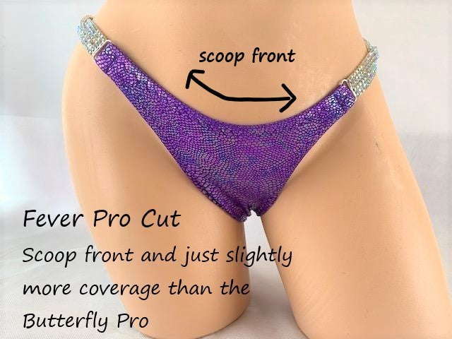 Competition Bikini SET Pro Top and Fever Pro Bottoms Royal Blue Sparkle