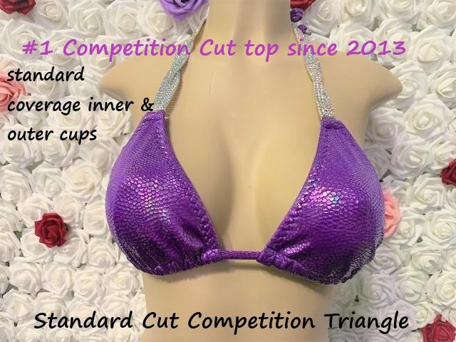 Rainbow Hydro Swirl Crystal Design Competition Bikini SET Pro Top and Fever Pro Bottoms