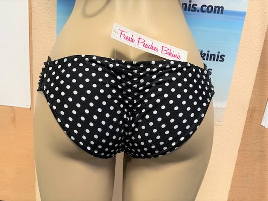 Paradise Bikini Bottoms Black Polka Dots