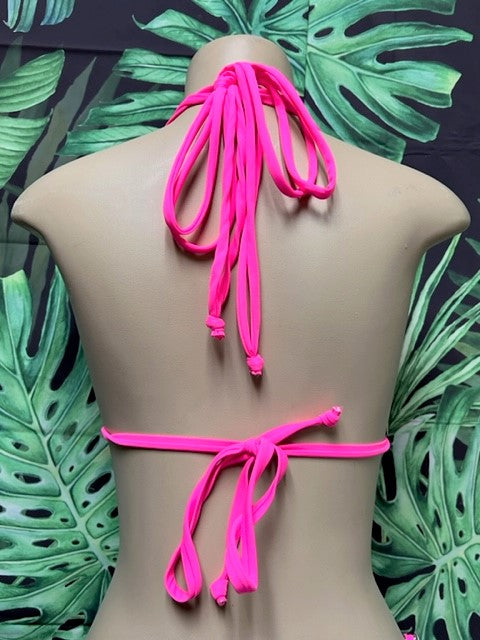 Layla Triangle Top Neon Pink