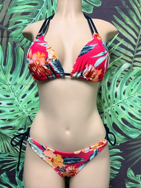 Layla Triangle Top Bright Red Tropical