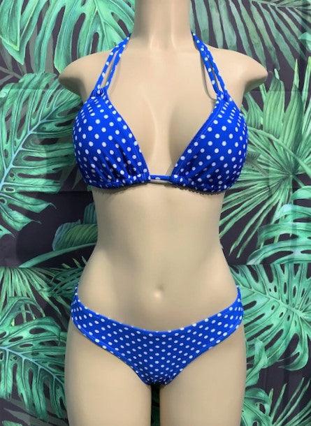 Layla Triangle Top Royal Dots