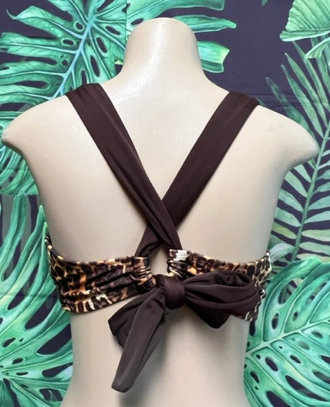 Lily Double String Top Carmel Cheetah