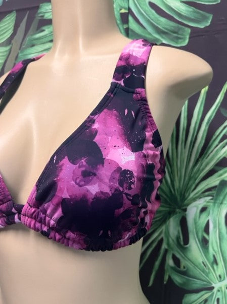 Lily Double String Top Plum Floral