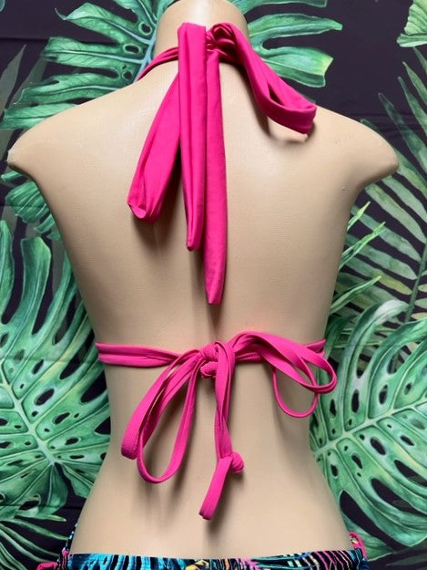 Lola Double String Bikini Top Leafy Rainforest
