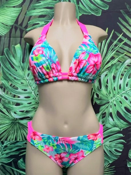 Lola Double String Neon Pink Tropical