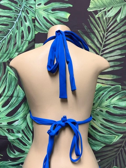Lola Double String Bikini Top Royal Blue