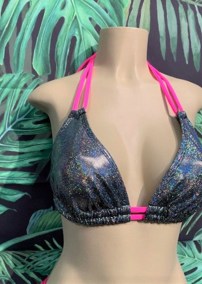 Lolita Double String Top Rainbow Hologram